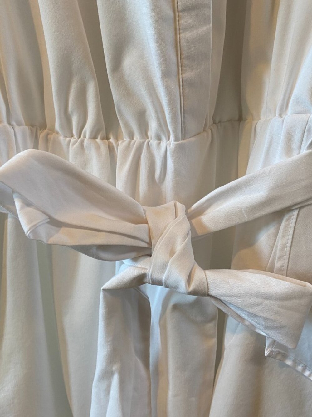 Express White Boyfriend Poplin Portofino Mini Shirt Dress Size Medium - Picture 6 of 9